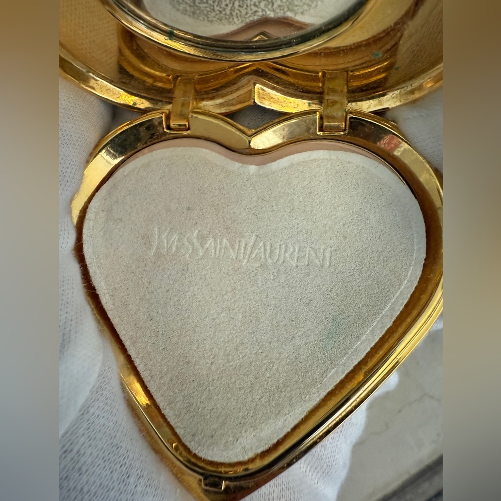 LOT 2233 18K gold plated jewel YSL Vintage POWDER case mirror Robert Goossens - Picture 12 of 17